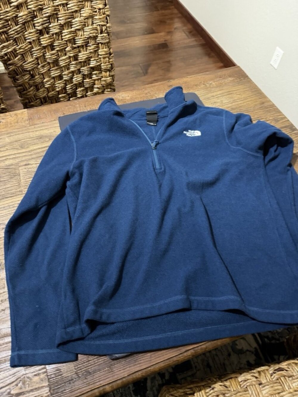 The North Face Mens Blue Pullover 1/4 Zip Fleece Sweater - Size XXL Navy